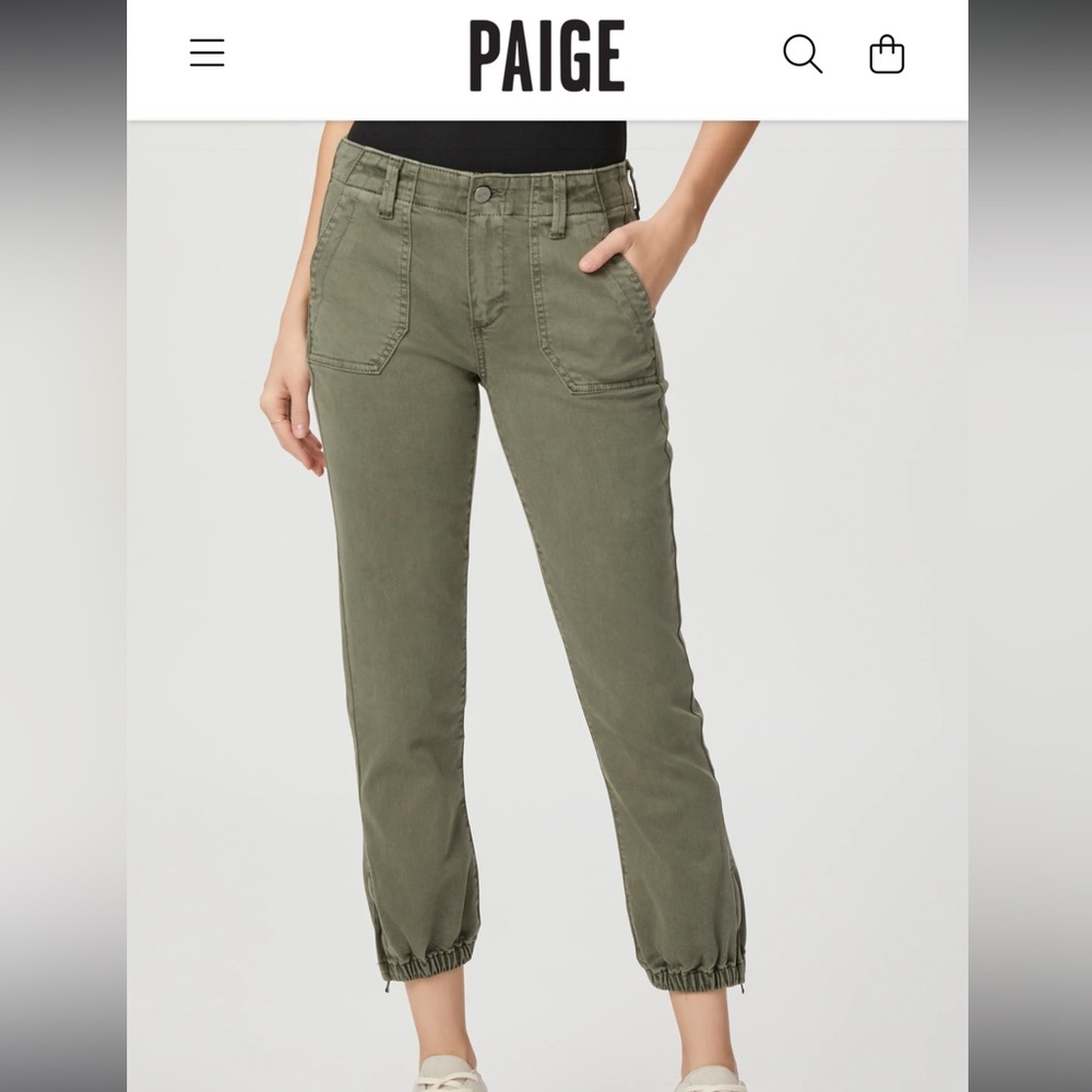 PAIGE Jeans : Mayslie Jogger ; Color - Vintage Ivy Green ; Never worn